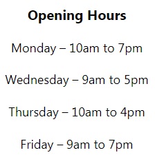 Opening Hours